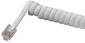 TH1025W PHONE COIL CORD 25'WHT