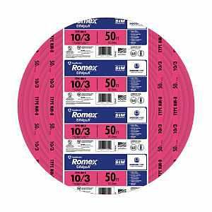 NMB 10/3 G PINK BLDG WIRE 50FT