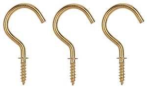 CUP HOOK 1-1/4IN SOLID BRASS