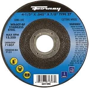 71807 WHEEL CUTOFF SS 4.5X.045
