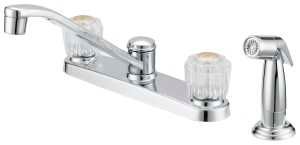 FAUCET KTCHN 2KNOB CLR/CHM 8IN