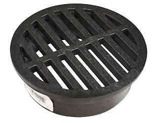 11/0440SDB BLK RND GRATE 4IN