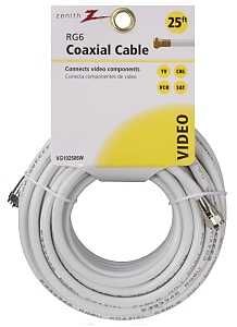 VG102506W COAX RG6 25FT W
