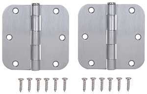 HINGE DR RD 3.5X3.5IN SAT CHRM
