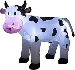 INFLATABLE COW POLYES BLK/WHT