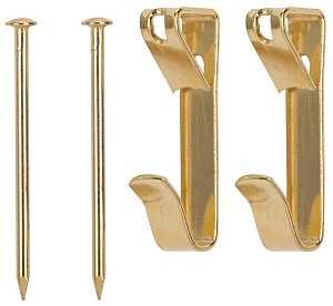 PICTURE HANGER 100LB POL BRASS