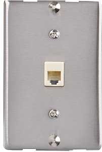 TW1001WPS WALL PHONE JACK SNGL