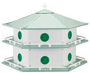 AH-12D BIRD HOUSE HEX AL WHITE