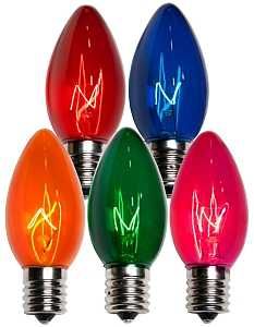 BULB REPL TRANS C9 MULTI 25CT