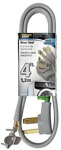 DRYER CORD 10/3 SRDT GRAY 4FT