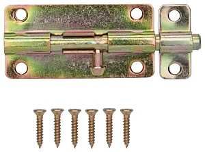 BARREL BOLT LOCK 4IN SAT BRS