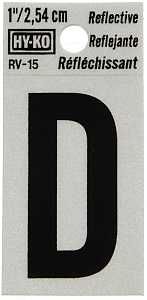 RV-15/D 1" REF VINYL LETTER D