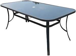 50705 TABLE GLASS BLK 38X60IN