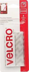 91327 VELCRO CLEAR TAPE3.5"4PK