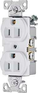827W-BOX WHT DUPL RECPT15A125V
