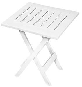 14195-6PDQ TABLE SIDE FLDG WHT