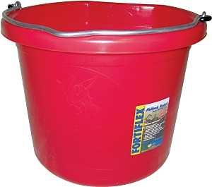 FB-124 R RED FLAT-SIDED BUCKET