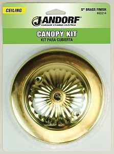 60214 KIT CANOPY 5IN BRASS FIN