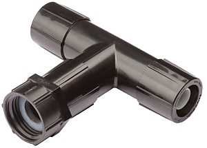EFTFHT-1SM TEE BLK 3/4X1/2IN