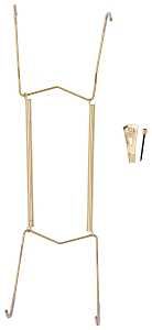 PLATE HANGER 14-18IN POL BRASS