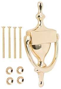 DOOR KNOCKER 6-3/4IN BRT BRASS