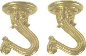 70450 BRASS TWIN SWAG HOOK KIT