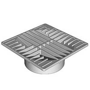 4/0642SDB 6SQR GRATE BLK