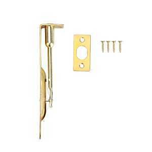 FLUSH BOLT RD CRN 6IN BRT BRS