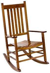 CHAIR ROCKING WOOD NATURAL BRN