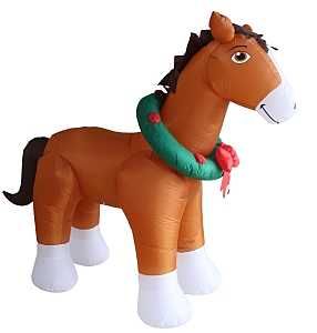 HORSE W/WREATH INFLATABLE 6FT