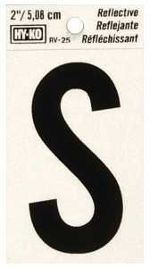 RV-25/S REFL LETTER S 2IN