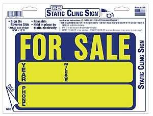 605 SIGN CLNG STC AUTO 9X12IN