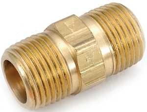 756122-06 HEX NIPPLE BRS 3/8MP