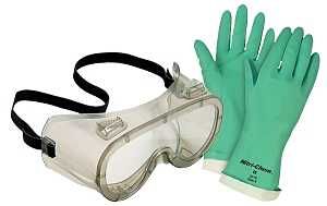 GLV & GOGGLES KIT PLSTC CLEAR