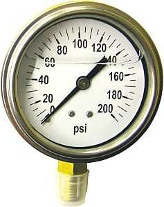 LG 200 1 PK GAUGE PRESS LIQUID
