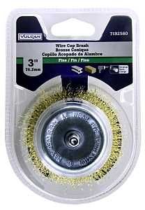 CUP BRUSH 1/4IN SHNK FINE 3IN