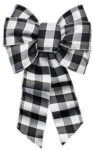 7444 BOW PLAID BLK-WHT 8.5X14