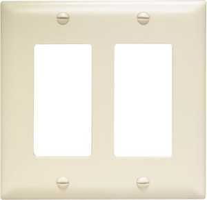 WALL PLATE 2GNG 2DECO NYLON LA
