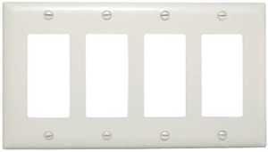 WALL PLATE 4GANG 4 DECO WHITE