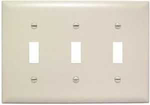 WALL PLATE 3GANG 3 TOGG LT ALM