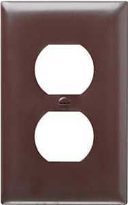 WALL PLATE 1GNG 1 DUPLEX BROWN