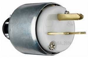 ARMORED PLUG WHITE 3W 15A 250V