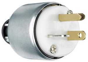 ARMORED PLUG WHITE 3W 20A 125V ARMORED PLUG WHITE 3W 20A 125V