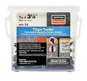 TNT18314TFC75 ANCHOR SCRW 3/16