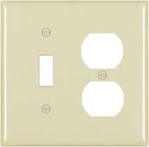WALL PLATE 2G 1TOGG & 1DPX IVY