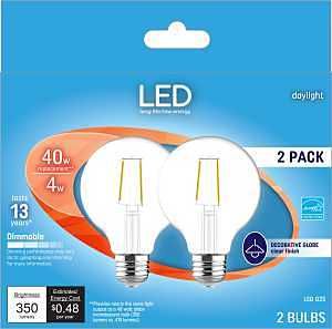 28942 BULB LED G25 DL CLEAR 4W