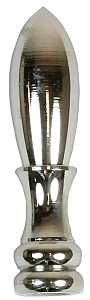60107 FINIAL BULLET 2IN NICKEL