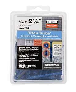 TNT18214TFC75 ANCHOR SCRW 3/16