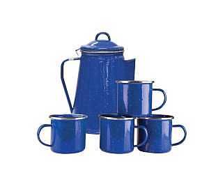 11230 COFFEE POT &amp; MUG SET BLU