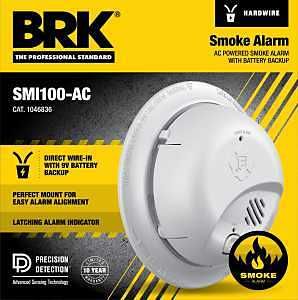 1046836 SMOKE ALARM AC/DC 10YR